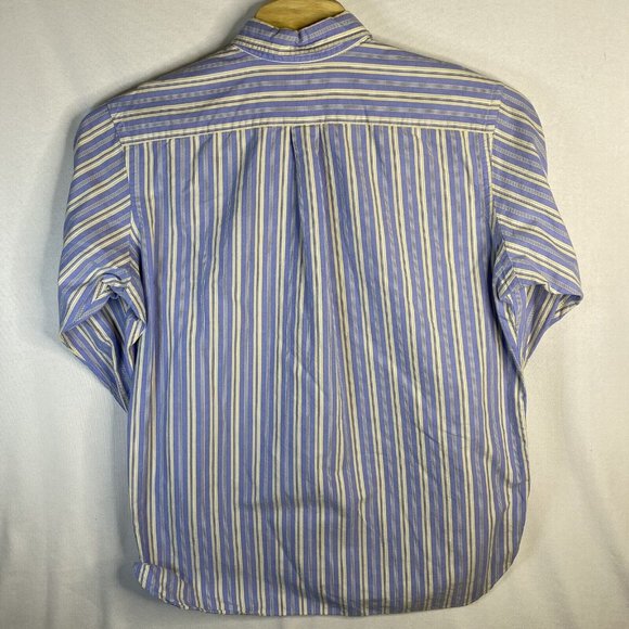 Ralph Lauren Men’s Classic Fit XL Long Sleeve Button Down Blue Stripe Shirt - Picture 4 of 6